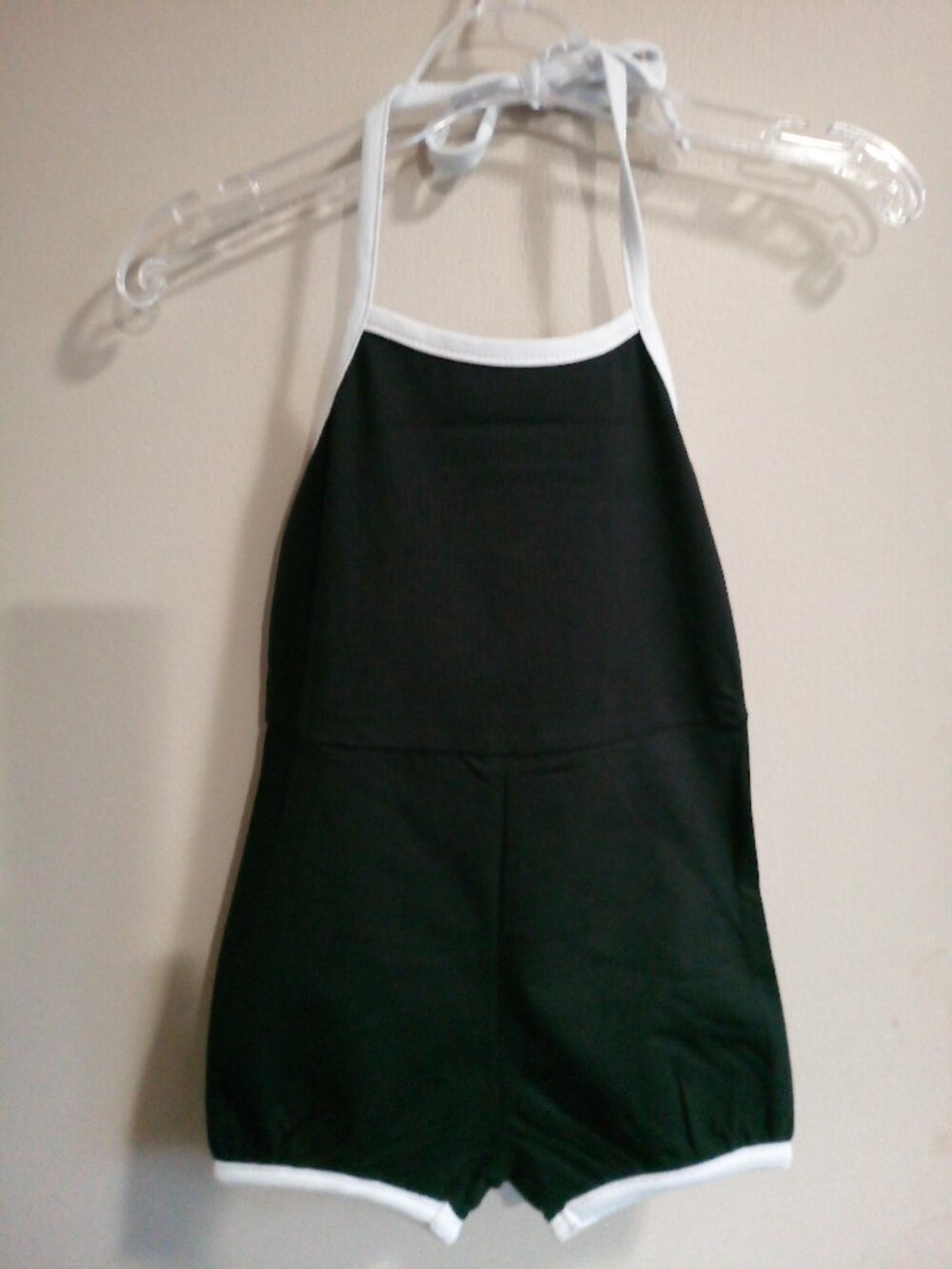 Black Trim Baby Romper